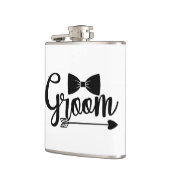 Groom Wedding word art  Flachmann (Links)