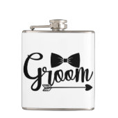Groom Wedding word art  Flachmann (Vorderseite)