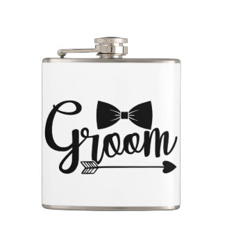 Groom Wedding word art  Flachmann