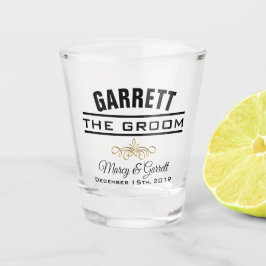 GROOM WEDING PARTY SHOT GLASS SCHNAPSGLAS