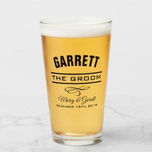 GROOM WEDING PARTY TUMBLER GLASS