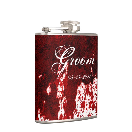 Groom Whiskey Flask Blood Spritzer Vampire Gothic Flachmann (Rechts)