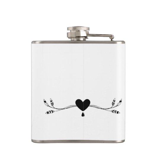 Groom Whiskey Flask Boho Buffalo Tribal Muster Bo Flachmann (Rückseite)