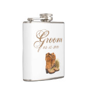Groom Whiskey Flask Summer Country Hochzeit rustik Flachmann (Rechts)