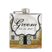 Groom Whiskey Flask Sunset Stall Land Rustikale Fi Flachmann (Vorderseite)