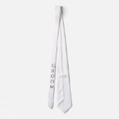 Groom White Modern Typografie für ihn Krawatte (Rückseite)