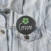 Groom Wild Green Rose Chalkboard Button (Beispiel)