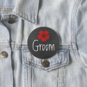 Groom Wild Rote Rosen Chalkboard Button (Beispiel)