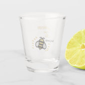 Groom zu sein Hochzeit Gold Gefallen Personalisier Schnapsglas (Rückseite)