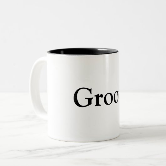 Groom Zweifarbige Tasse (Vorderseite Links)
