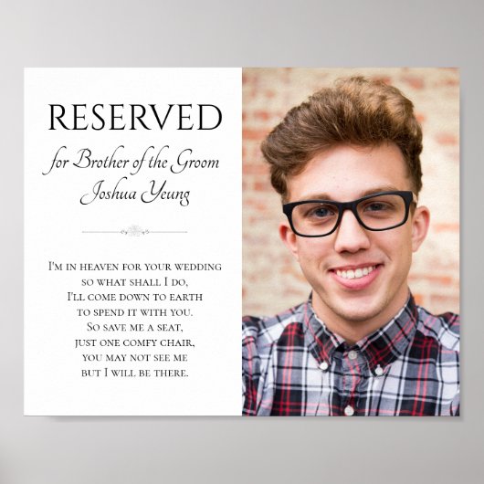 Groombrüder bei einer Hochzeit zum Foto im Himmel Poster (Vorne)