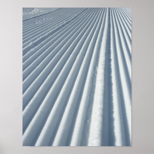 Groomed Ski Snowboard Trail Poster (Vorne)