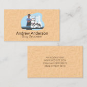 Groomer Bathing Dog Visitenkarte (Vorne/Hinten)