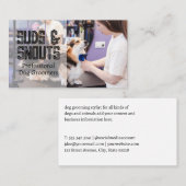 Groomer Brushing Dog Fur Visitenkarte (Vorne/Hinten)