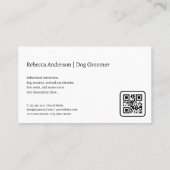 Groomer Brushing Dog | Tierdienste Visitenkarte (Rückseite)