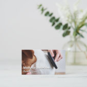 Groomer Combing Dog Hair Visitenkarte (Stehend Vorderseite)