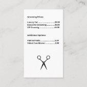 Groomer Combing Hund Fur Visitenkarte (Rückseite)