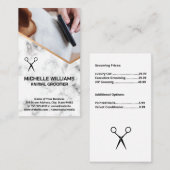 Groomer Combing Hund Fur Visitenkarte (Vorne/Hinten)