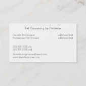 Groomer - Hunde-u. Katzen-Wellness-Center Visitenkarte (Rückseite)