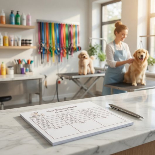 Groomer’s Notes & Pet Client Tracking Notepad Notizblock