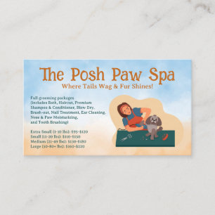 Groomer Shave Dog Fur Visitenkarte