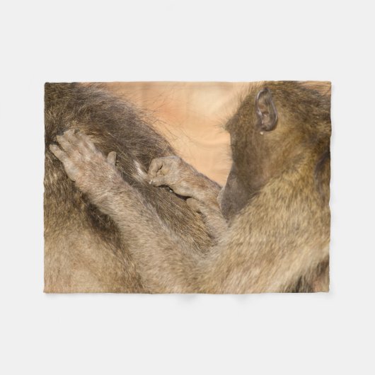 Grooming Baboons Fleecedecke (Vorderseite (Horizontal))