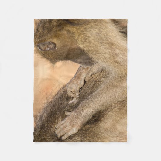 Grooming Baboons Fleecedecke (Vorderseite)
