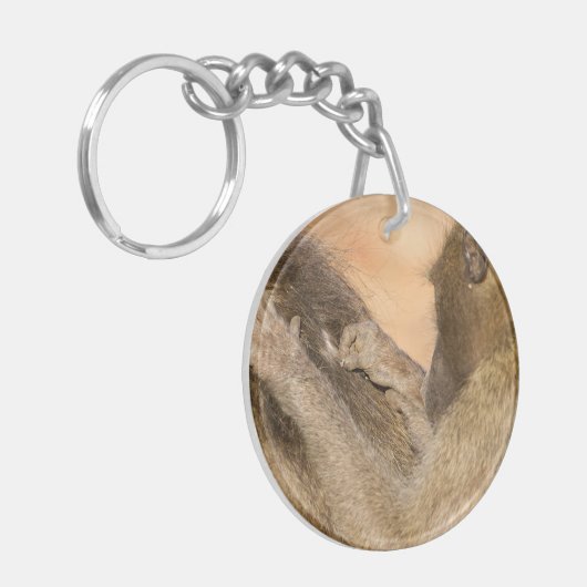 Grooming Baboons Schlüsselanhänger (Vorderseite links)