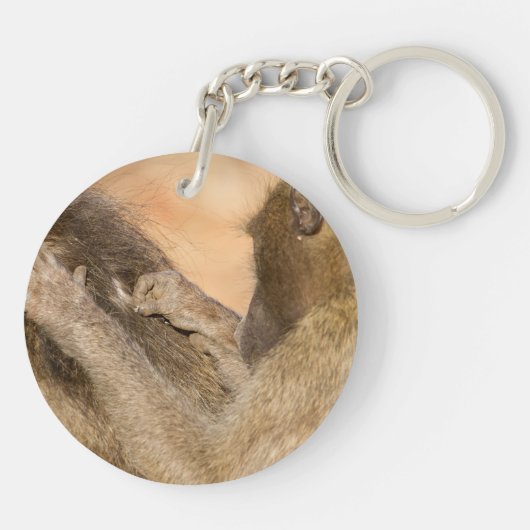 Grooming Baboons Schlüsselanhänger (Rückseite)