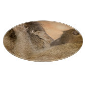 Grooming Baboons Schneidebrett (Ecke)