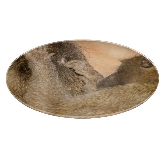 Grooming Baboons Schneidebrett (Ecke)