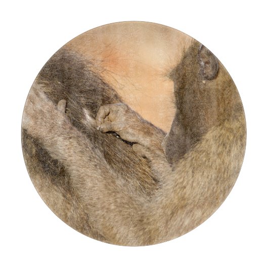 Grooming Baboons Schneidebrett (Vorderseite)