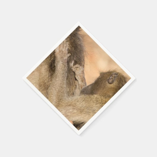 Grooming Baboons Serviette (Ecke)