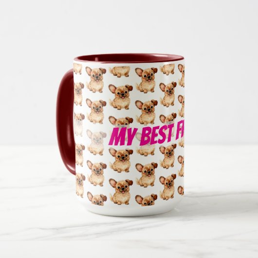 Grooming Dog Personalized Luxury Modern Collection Tasse (Vorderseite Links)