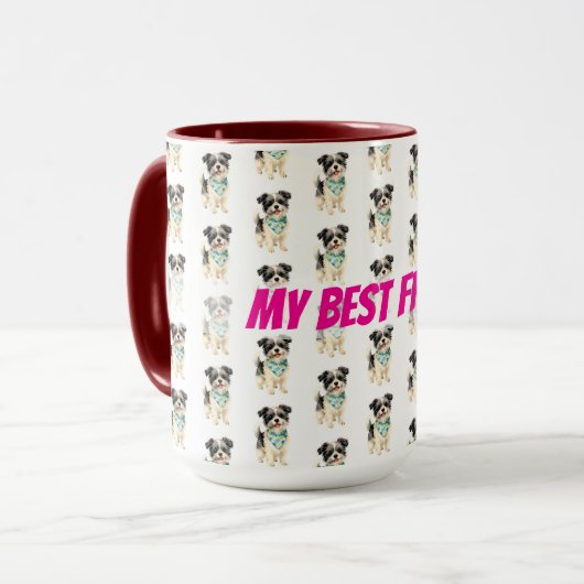 Grooming Dog Personalized Luxury Trendy Collection Tasse (Vorderseite Links)