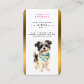 Grooming Dog Personalized Luxury Trendy Collection Visitenkarte (Vorderseite)
