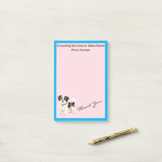 Grooming Dog Personalized Modern Collection Post-it Klebezettel (Auf Schreibtisch)