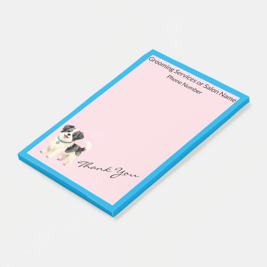 Grooming Dog Personalized Modern Collection Post-it Klebezettel (angewinkelt)