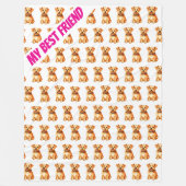 Grooming Pet Personalized Gold Elegant Collection Fleecedecke (Vorderseite)