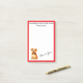 Grooming Pet Personalized Gold Elegant Collection Post-it Klebezettel (Auf Schreibtisch)
