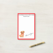 Grooming Pet Personalized Luxury Modern Collection Post-it Klebezettel (Auf Schreibtisch)