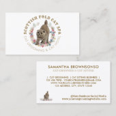Grooming Salon Pet Wellness-Center Scottish Fold C Visitenkarte (Vorne/Hinten)
