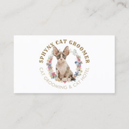 Grooming Salon Pet Wellness-Center Sphynx Cat Visitenkarte