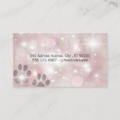 Grooming Scissors | Pink Bokeh | Sparkle Glow Visitenkarte (Rückseite)