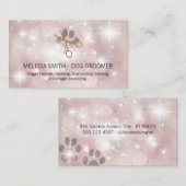 Grooming Scissors | Pink Bokeh | Sparkle Glow Visitenkarte (Vorne/Hinten)