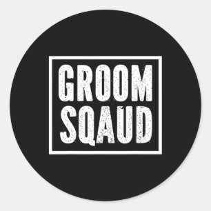 Grooms Bachelor Crew Party Squad Team Groom 1 Runder Aufkleber