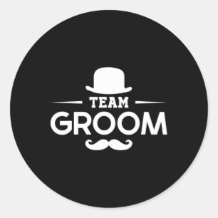 Grooms Bachelor Crew Party Squad Team Groom Runder Aufkleber
