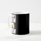 Groom's Brew Crew Funny Bachelor Party Bier Kaffeetasse (Vorderseite Links)