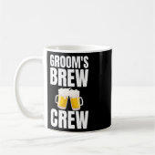Groom's Brew Crew Funny Bachelor Party Bier Kaffeetasse (Links)