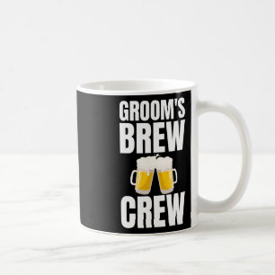 Groom's Brew Crew Funny Bachelor Party Bier Kaffeetasse